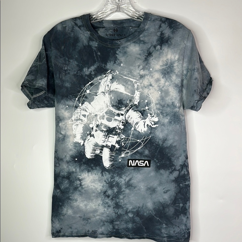 Hyper Space Astronaut NASA Tie Dye Graphic Print Tshirt Size Small